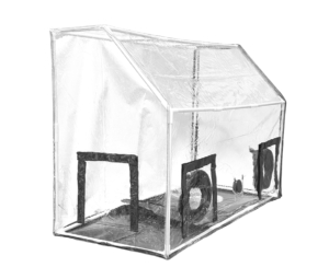 חלל עבודה נקי אטום 90X60X40
